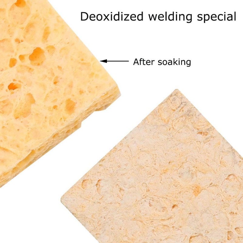MEETOOT 6pcs Soldering Iron Cleaning Sponge 6x6cm Square Sponge High Temperature Sponge Welding Platform Sponge Welding Clean Pads - Image 3